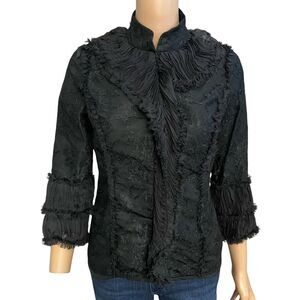 Barron Duquette Lace Gothic Jacket Victorian Bell Sleeve Whimsigoth Regency